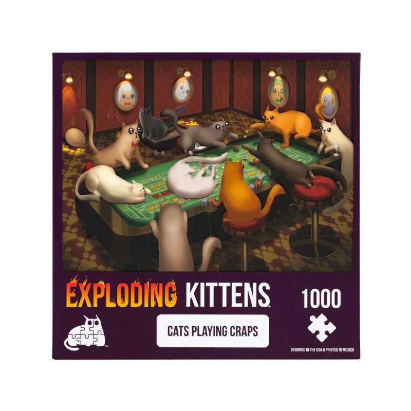 Puzzle 1000 pzs. Exploding Kittens, Cats Playing Craps