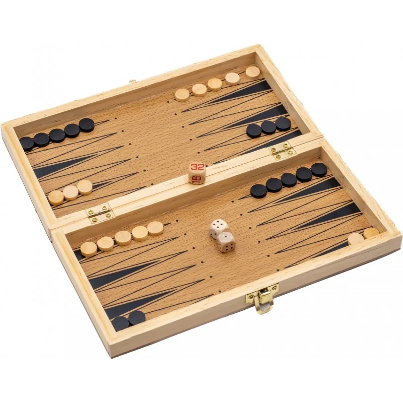 AJEDREZ, DAMAS Y BACKGAMMON 24x12x3.5cm