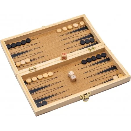 AJEDREZ, DAMAS Y BACKGAMMON 24x12x3.5cm