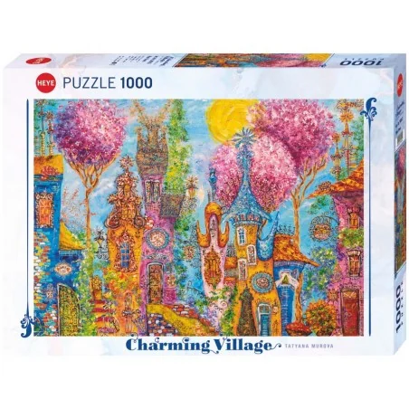 Puzzle 1000 pzs. Charming Village, Pink Trees