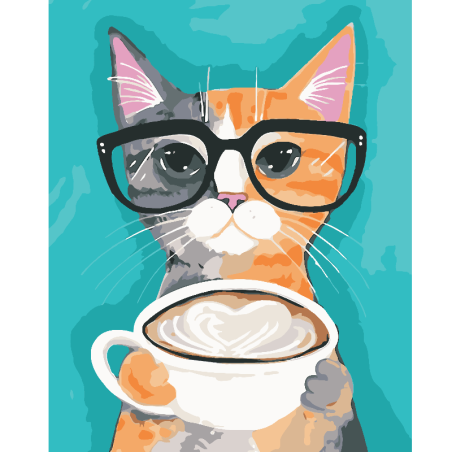 KIT PAINT BY NUMBERS GATO CON LECHE 40x50