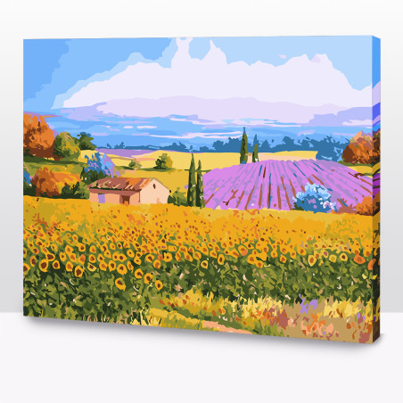 KIT PAINT BY NUMBERS PRADERA DE GIRASOLES 50x65