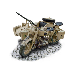 MODELO 1:9 German Milit.Motorcycle with Sidecar
