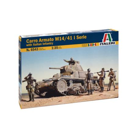 MODELO 1:35 CARRO ARMATO M14/41 with Italian Infantry