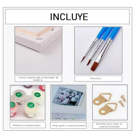 KIT PAINT BY NUMBERS PARAÍSO MEDITERRÁNEO 40X50