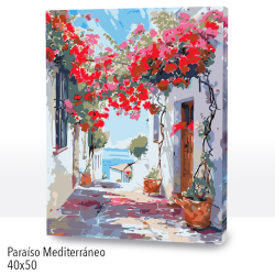 KIT PAINT BY NUMBERS PARAÍSO MEDITERRÁNEO 40X50
