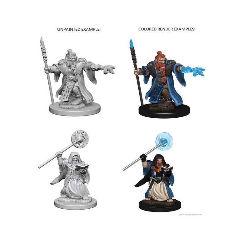 MINIATURAS D&D: DWARF MALE WIZARD