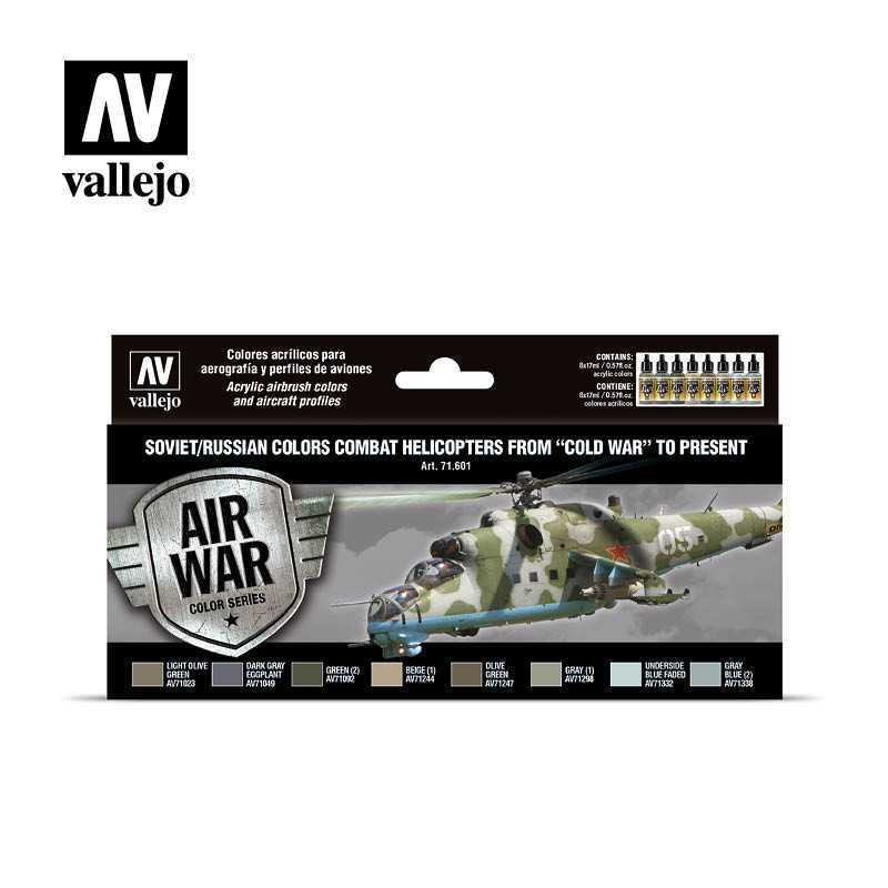MODEL AIR SET: SOVIET/RUSSIAN AF COMBAT HELICOPTERS POST WWII (8)