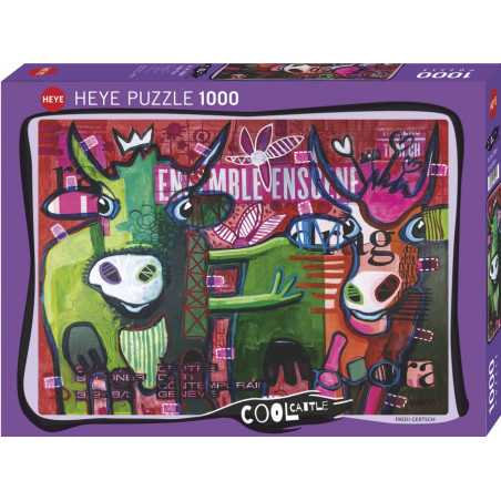 Puzzle 1000 pzs. Cool Cattle, Striped Cows